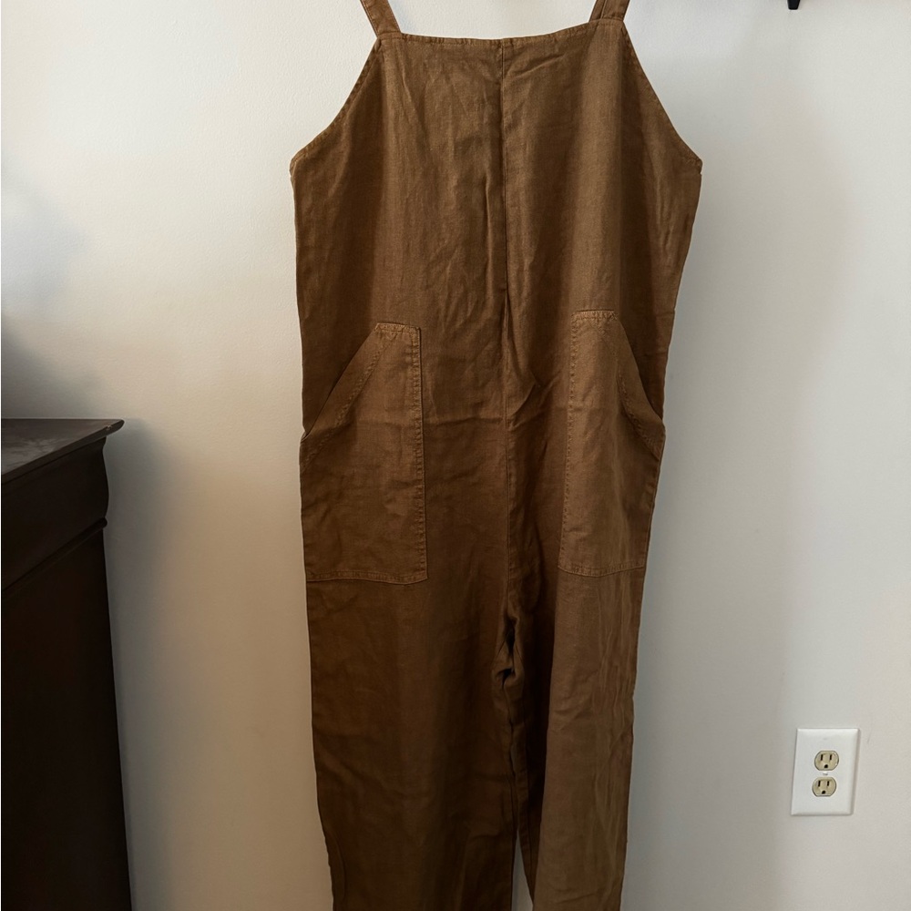 Universal Thread Tan Linen Jumpsuit